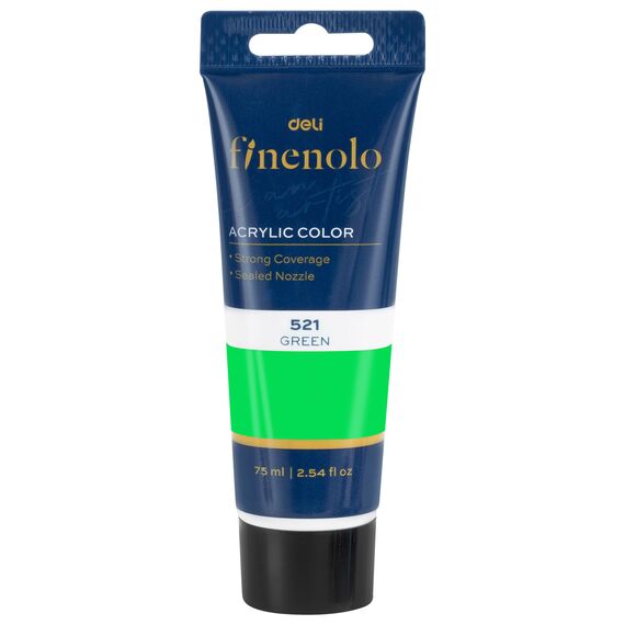 Culoare acrilica, 75 ml, DELI Finenolo, ALEGE CULOAREA: Verde - Papet