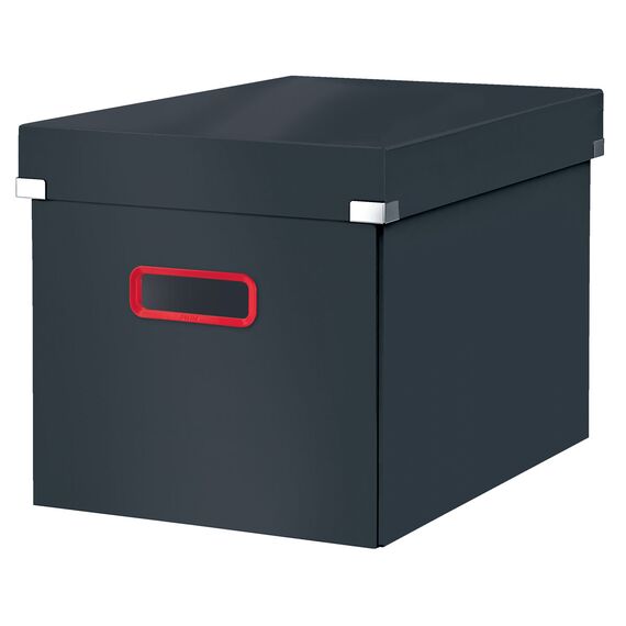 Cutie depozitare cu capac si manere 362 x 320 x 310 mm, pliabila, LEITZ Cosy, ALEGE CULOAREA: Gri antracit - 2Papet