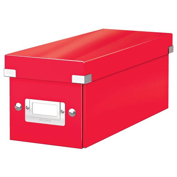 Cutie depozitare CD-uri, 352 x 143 x 136 mm, LEITZ WOW Click&Store, ALEGE CULOAREA: Rosu - 2Papet