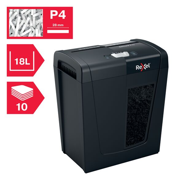 Distrugator documente 10 coli, Cross-Cut, REXEL Secure X10 - Papet