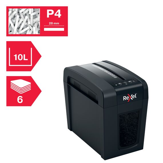 Distrugator documente 6 coli, Cross-Cut, REXEL Secure X6 - Papet