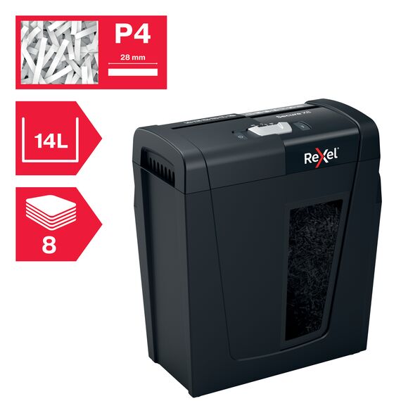 Distrugator documente 8 coli, Cross-Cut, REXEL Secure X8 - Papet