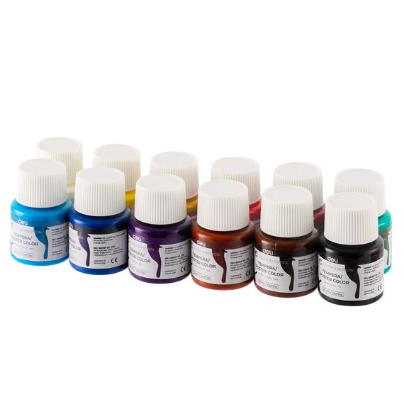 Culori guasa DELI Color Emotion, 25 ml, 12 culori/set - 2Papet