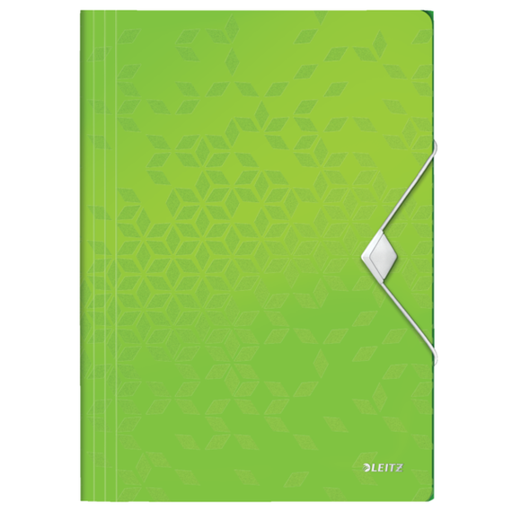 Mapa plastic A4 cu elastic, LEITZ WOW, ALEGE CULOAREA: Verde - 2Papet
