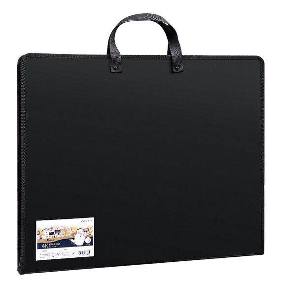 Servieta PP portofoliu pictura, 440 x 350 x 35 mm, neagra, DELI - Papet