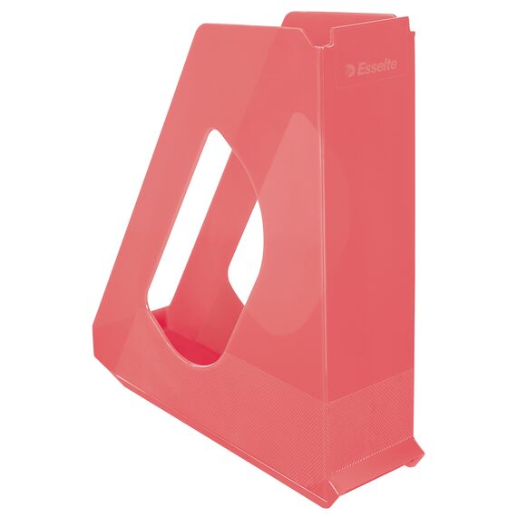 Suport vertical A4 din plastic, ESSELTE Colour Breeze, ALEGE CULOAREA: Coral - 2Papet