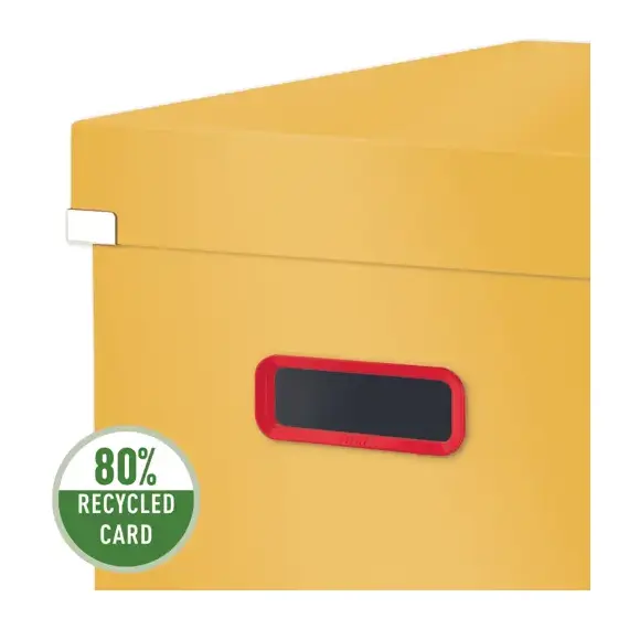 Cutie depozitare cu capac si manere 362 x 320 x 310 mm, pliabila, LEITZ Cosy, ALEGE CULOAREA: Galben - 6Papet