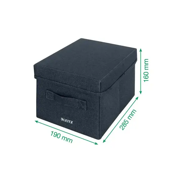 Cutie depozitare textila mica 285 x 190 x 160 mm, 2 buc/set, LEITZ Gri Carbune - 4Papet