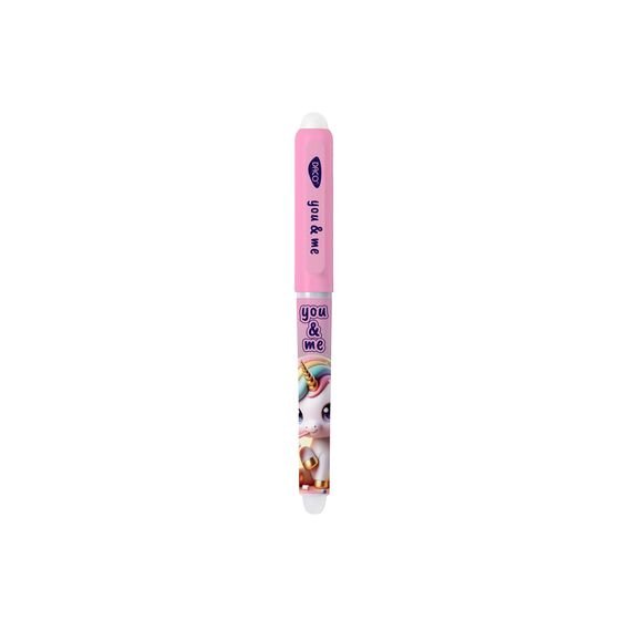 Stilou cu radiera, penita tip F, DACO You&Me Unicorn roz - 2Papet