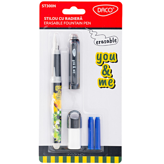 Stilou cu radiera, penita tip F, DACO You&Me Fotbalist - Papet