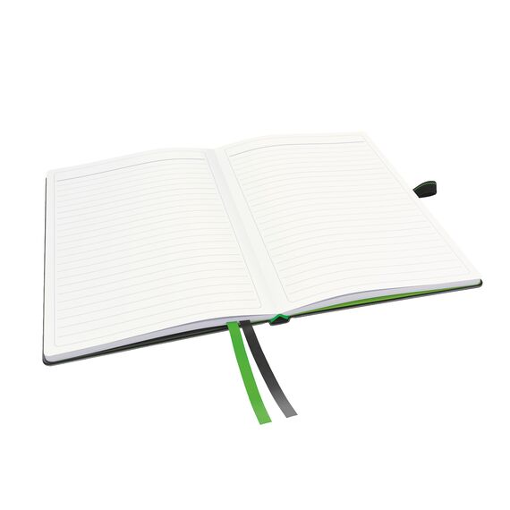 Caiet A5, coperta fina si elastic, 80 file, 100 gm/mp, LEITZ Complete Negru, ALEGE LINIATURA: Matematica - 4Papet