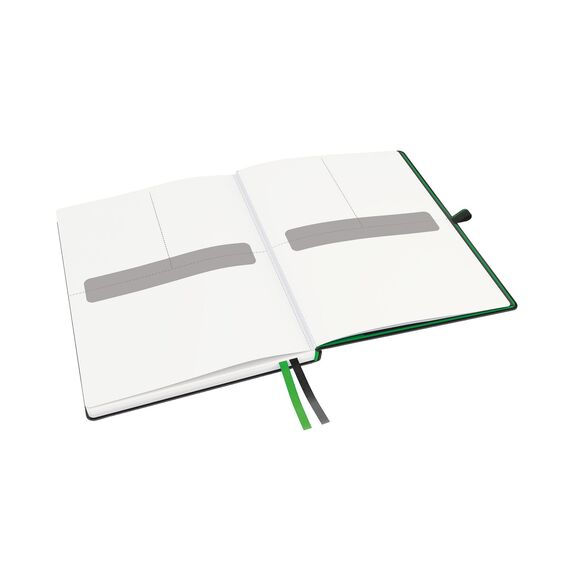 Caiet A5 dictando, coperta fina si elastic, 80 file, 100 gm/mp, LEITZ iPAD Negru - 3Papet