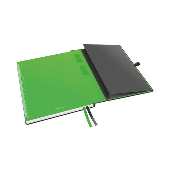 Caiet A5 dictando, coperta fina si elastic, 80 file, 100 gm/mp, LEITZ iPAD Negru - 4Papet