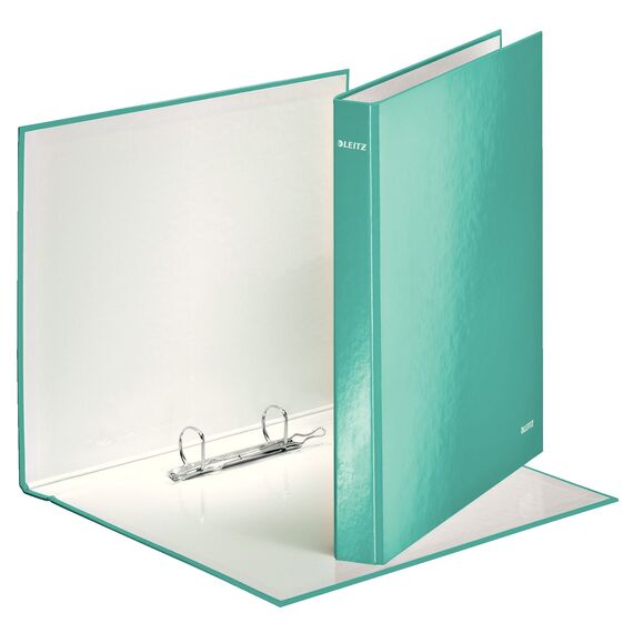 Caiet mecanic A4 cu 2 inele, 25 mm, LEITZ WOW Metalizat, ALEGE CULOAREA: Turcoaz - 2Papet