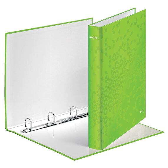 Caiet mecanic A4 cu 4 inele, 25 mm, LEITZ WOW Metalizat, ALEGE CULOAREA: Verde - 2Papet