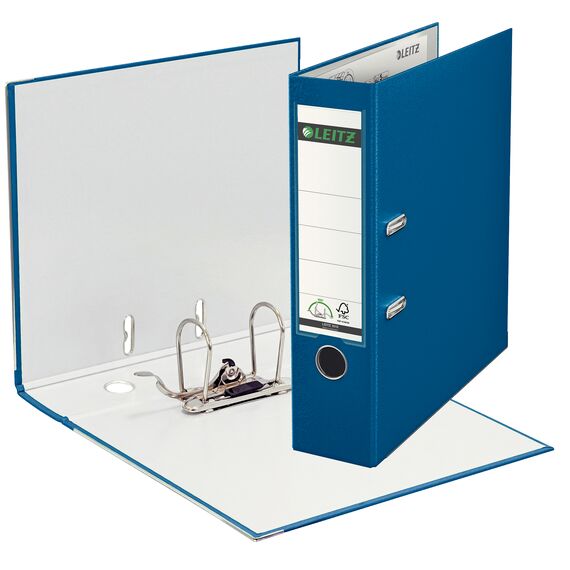Biblioraft plastifiat 8cm, deschidere 180 grade, LEITZ, ALEGE CULOAREA: Albastru - 3Papet