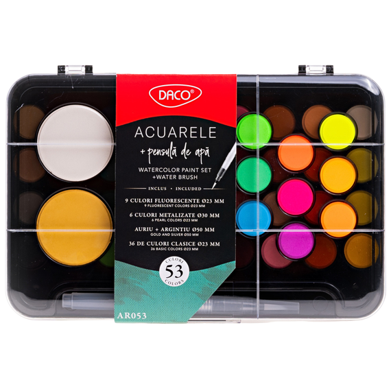 Acuarele 53 culori/set, DACO - Papet