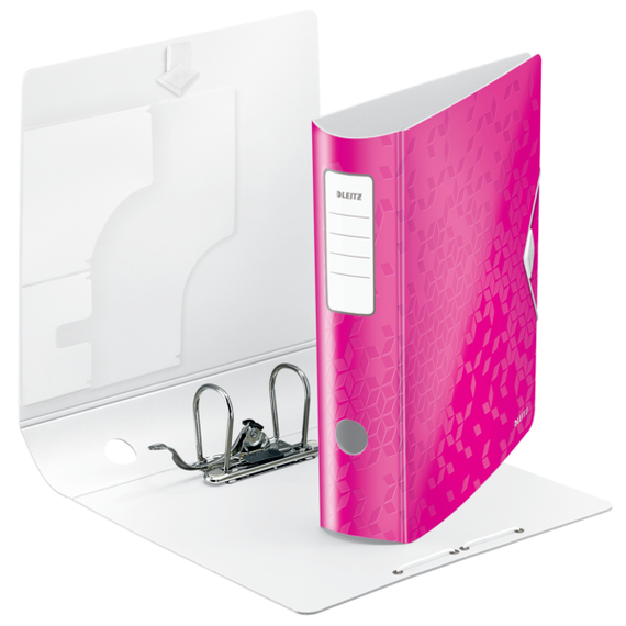 Biblioraft plastifiat 8.2cm, deschidere 180 grade, LEITZ WOW Active, ALEGE CULOAREA: Roz - 3Papet