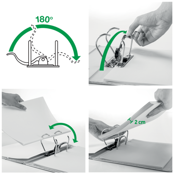 Biblioraft plastifiat 8.2cm, deschidere 180 grade, LEITZ WOW Active, ALEGE CULOAREA: Roz - 4Papet