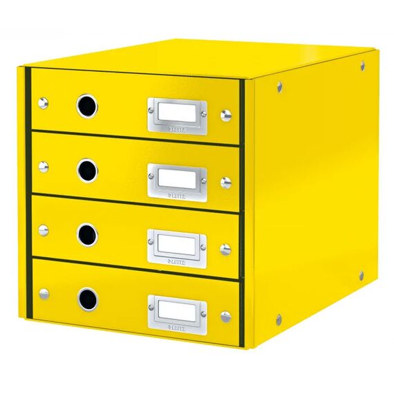 Suport documente birou 4 sertare, LEITZ Click&Store, ALEGE CULOAREA: Galben - 2Papet