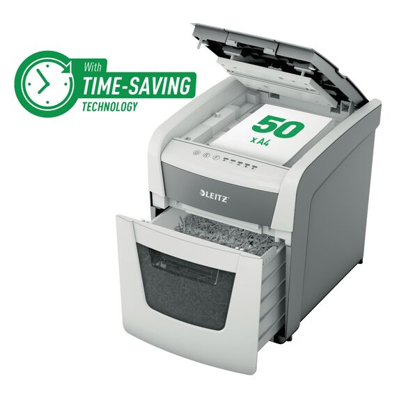 Distrugator documente 50 coli, Cross-Cut, LEITZ P4 Doc IQ Home Office - 2Papet