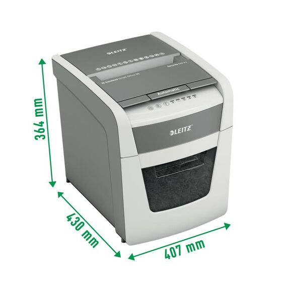 Distrugator documente 50 coli, Cross-Cut, LEITZ P4 Doc IQ Home Office - 3Papet