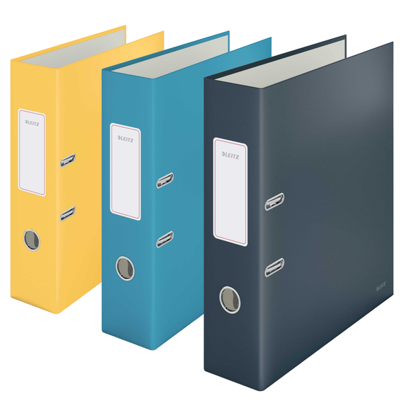 Biblioraft plastifiat 8cm, deschidere 180 grade, LEITZ Cosy, ALEGE CULOAREA: Albastru - Papet