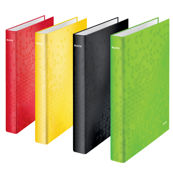 Caiet mecanic A4 cu 2 inele, 25 mm, LEITZ WOW, ALEGE CULOAREA: Verde - Papet