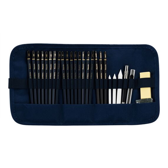 Kit desen artisti 27 piese rollup, DELI Sketching Finenolo - Papet