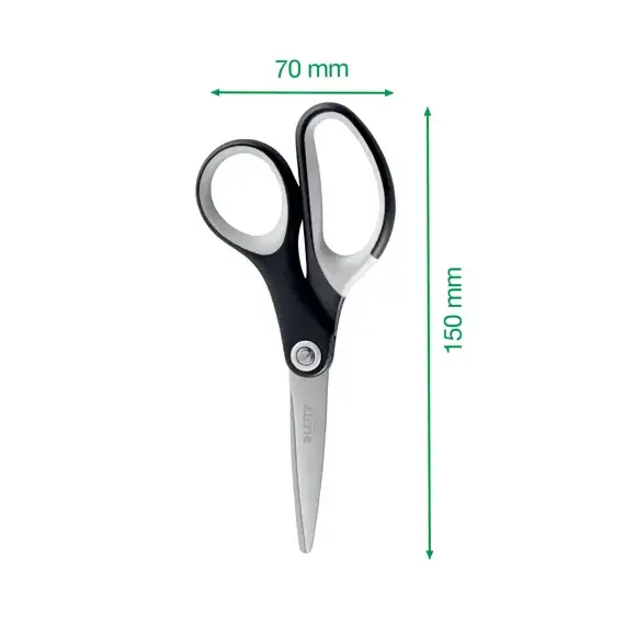 Foarfeca ergonomica 15 cm, alb-negru, LEITZ Titanium - 2Papet