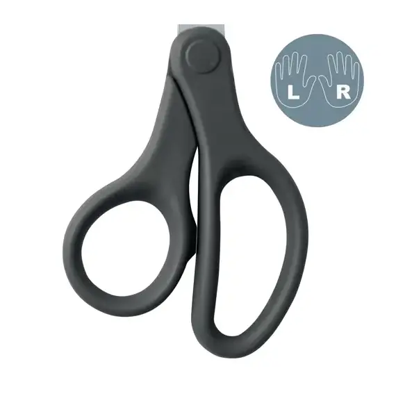 Foarfeca ergonomica 18 cm, gri, LEITZ Titanium - 2Papet