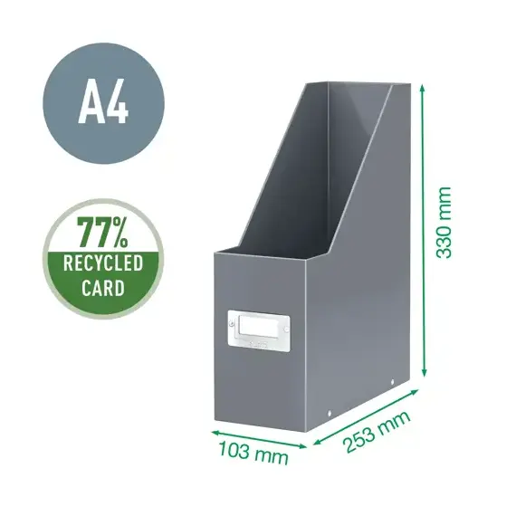 Suport vertical A4 din carton, LEITZ Click&Store, ALEGE CULOAREA: Verde - 3Papet