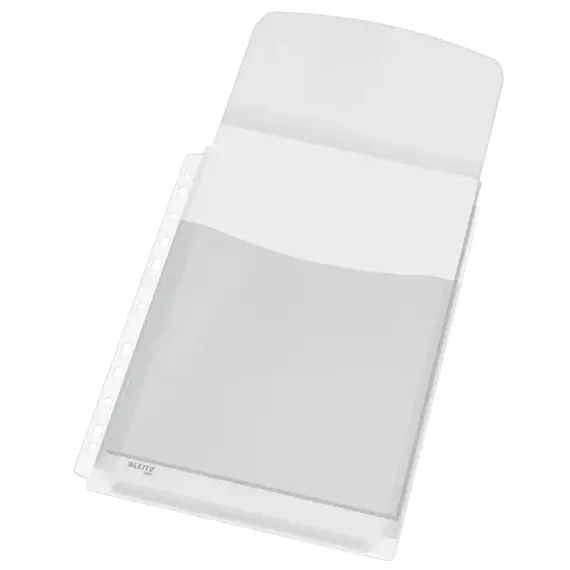 File protectie cu burduf si clapa, 170 microni, 5 buc/set, A4, LEITZ Jumbo - 4Papet