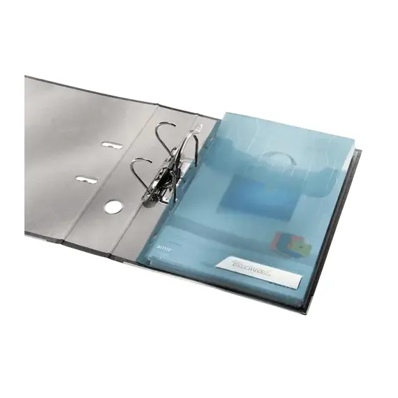 Mapa plastic A4 cu perforatii si burduf 2 cm, 3 buc/set, LEITZ Combifile Jumbo Albastru - 3Papet
