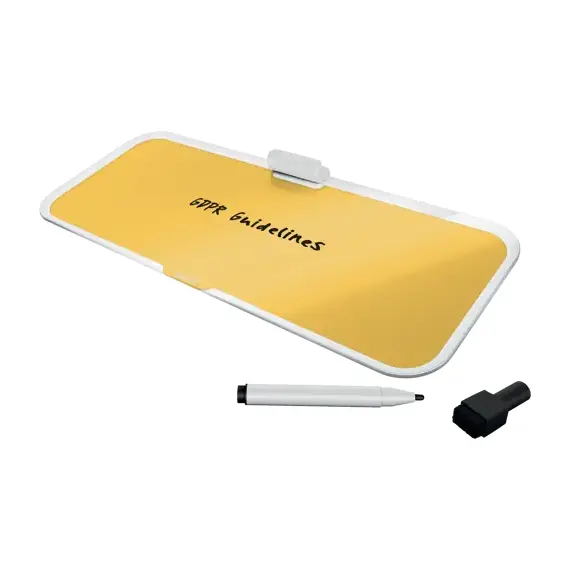 Tabla de sticla cu picioruse pentru birou, LEITZ Cosy, ALEGE CULOAREA: Galben - 4Papet