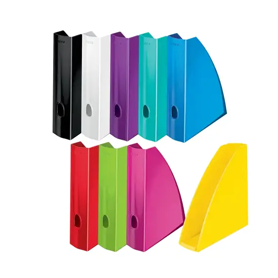 Suport vertical A4 din plastic, LEITZ WOW, ALEGE CULOAREA: Galben - Papet