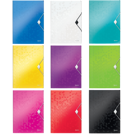 Mapa plastic A4 cu elastic, LEITZ WOW, ALEGE CULOAREA: Galben - Papet