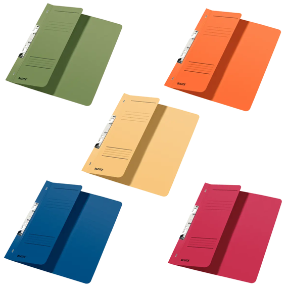 Dosar carton colorat pentru incopciat, coperta 1/2, LEITZ, ALEGE CULOAREA: Albastru - Papet