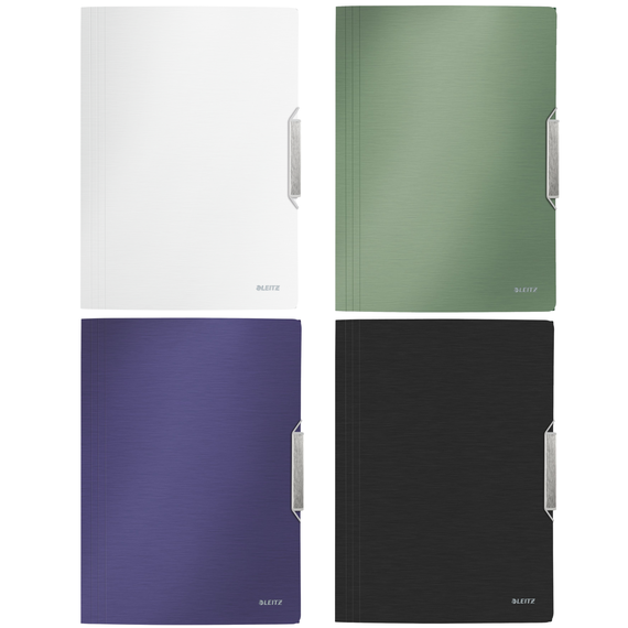 Mapa plastic A4 cu elastic, LEITZ Style Satin, ALEGE CULOAREA: Albastru - Papet