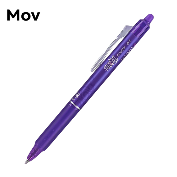 Roller 0.7 mm PILOT FriXion Clicker, ALEGE CULOAREA: Mov - 2Papet