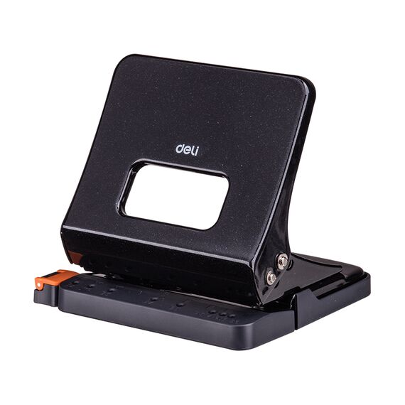 Perforator metalic, DELI  E0142, 25 coli, negru - 2Papet