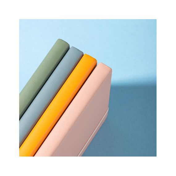 Caiet cu elastic, 210x143 mm dictando, coperta imitatie piele, 96 file, 80g/mp, DELI, ALEGE CULOAREA: Albastru - 3Papet