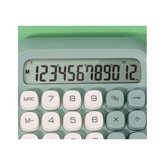 Calculator de birou cu 12 digits, DELI Retro M36, ALEGE CULOAREA: Verde - 4Papet