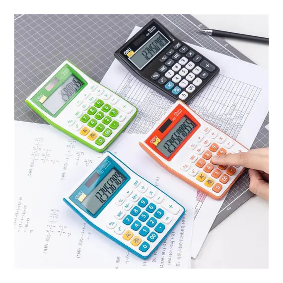 Calculator de birou cu 12 digits, DELI 1122, ALEGE CULOAREA: Verde - 3Papet