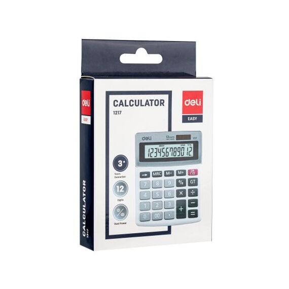 Calculator de birou cu 12 digits, DELI 1217 - 4Papet