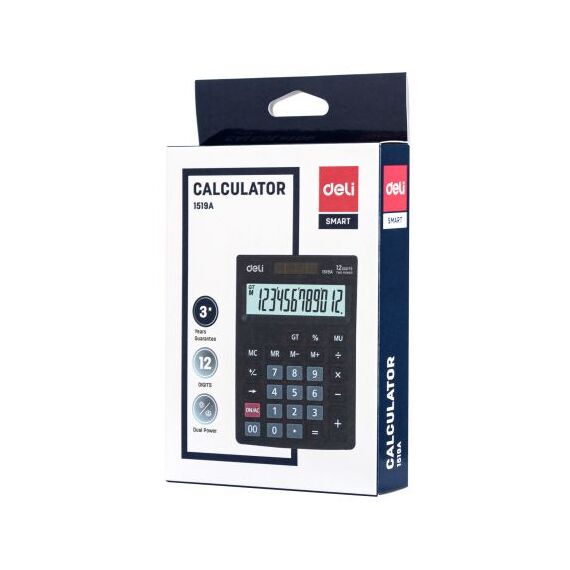 Calculator de birou cu 12 digits, DELI 1519A - 3Papet
