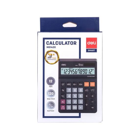 Calculator de birou cu 12 digits, DELI M01420 - 6Papet