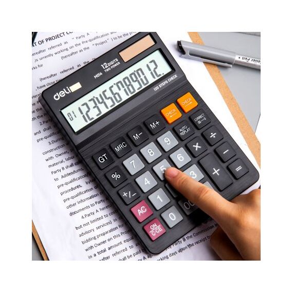 Calculator de birou cu 12 digits, DELI M01420 - 4Papet
