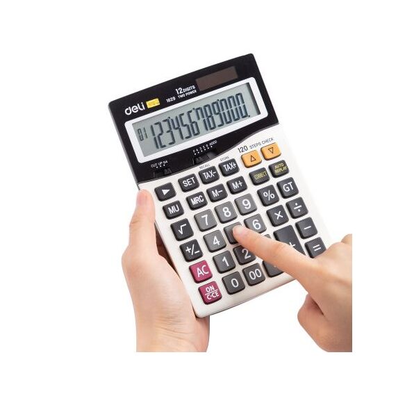 Calculator de birou cu 14 digits, DELI Metal 1629 - 5Papet