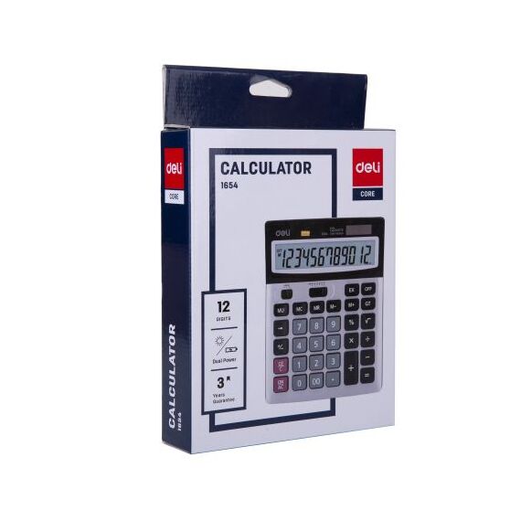 Calculator de birou cu 12 digits, DELI Metal 1654 - 5Papet